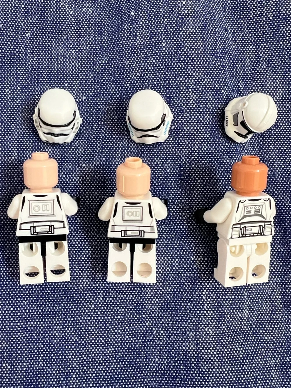 LEGO Minifigure Stormtroopers Lot Of 3 Different Figs Star Wars Blaster Gun